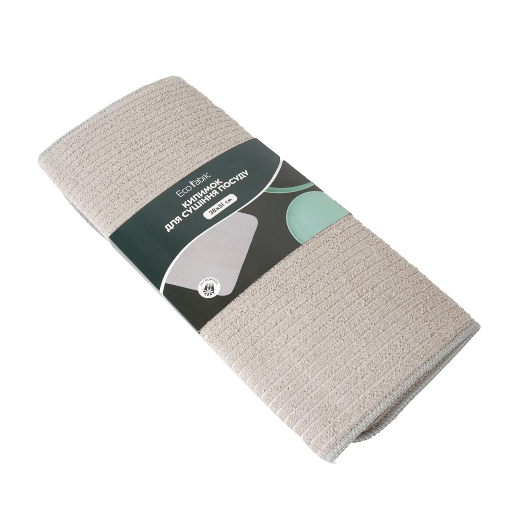 Килимок для сушіння посуду Eco Fabric 38 х 51 см сірий