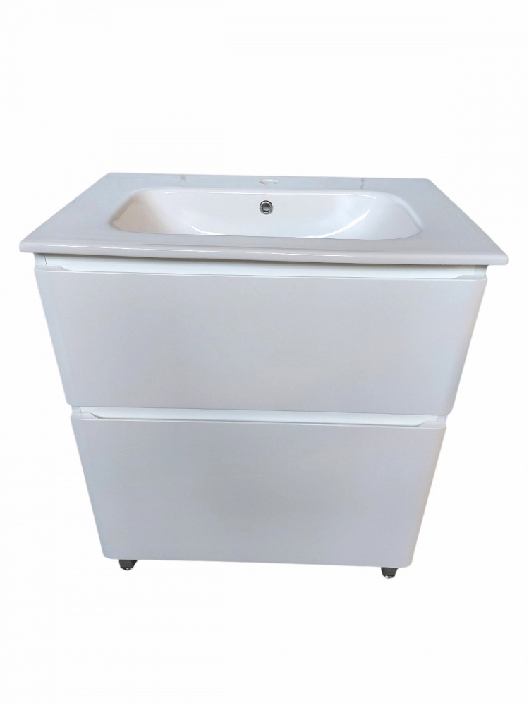 Тумба напольная ЮВЕНТА Ester - 70 белый с умывальником