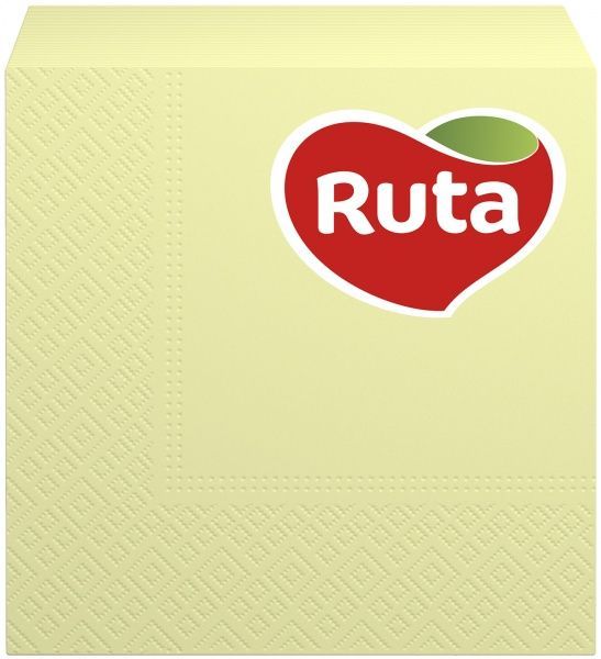 Салфетки столовые Ruta 24х24 см желтый 40 шт.