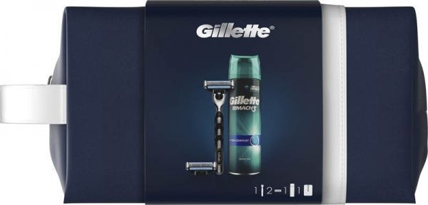 Подарунковий набір для чоловіків Gillette бритва Mach3 + касета + гель для гоління