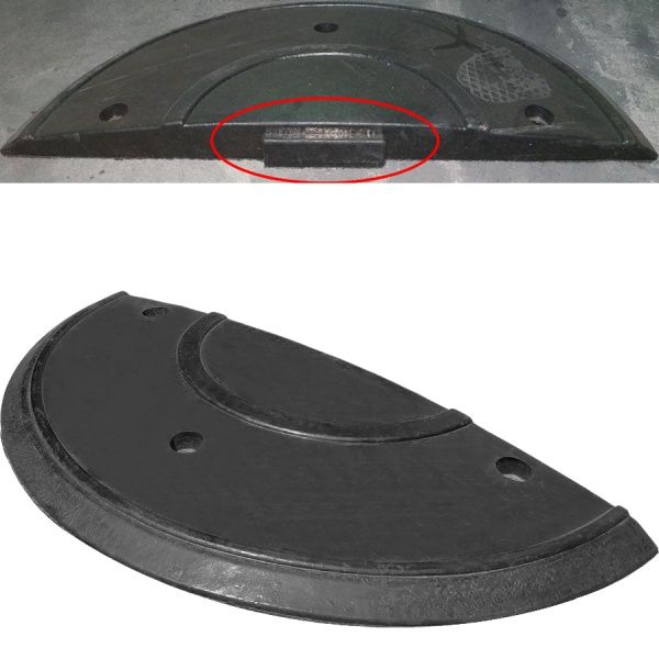 Обмежувач швидкості гумовий (бокова частична-паз) 315х650х52 мм