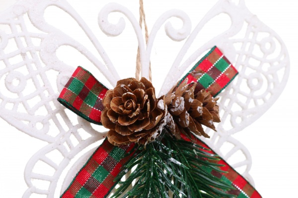 Декоративна підвіска Метелик з декором 15x15 см HF20Y2-06W білий