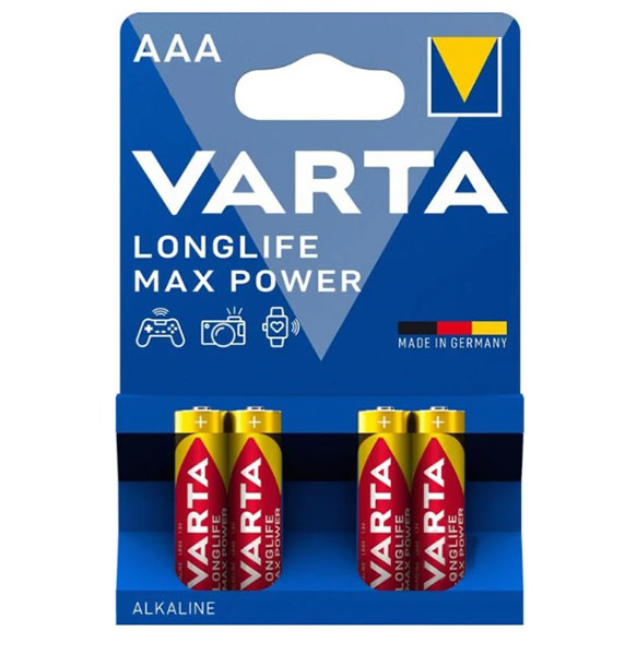 Батарейка Varta Longlife Max Power AAA (R03, 286) 4 шт. (04703101404) 