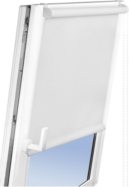 Ролета мини Delfa Лен 48x160 см белая 