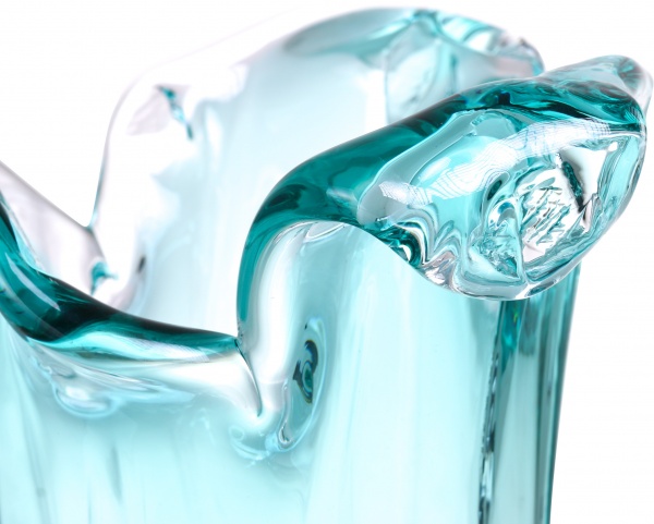 Ваза голубая TULIPANO TURCHESE, 21X44X21 White cristal