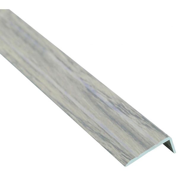 Профиль алюминиевый Braz Line рифленый 10 мм 24.5x2700 мм дуб испанский