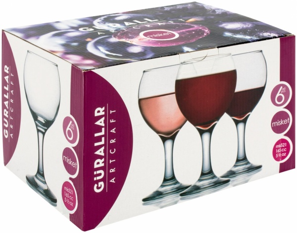 Набор бокалов для вина Misket 165 мл 6 шт. 31-146-041 165 мл 6 шт. Art&Craft 