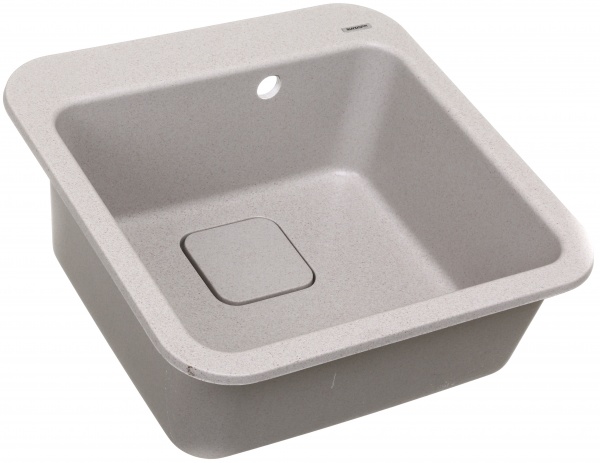 Мойка для кухни ScandiSPA Cube 500 бежевая с сифоном 