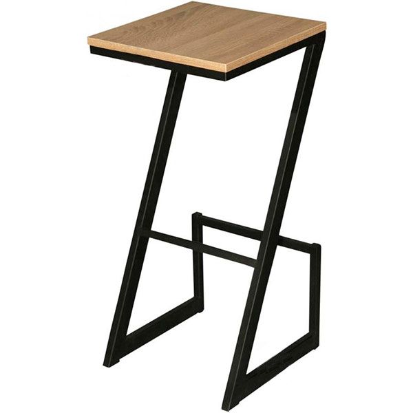 Стул барный Лугалпроф Крокус черный / дуб сонома 