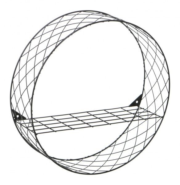 Полка Лидс 400x400 мм черный 