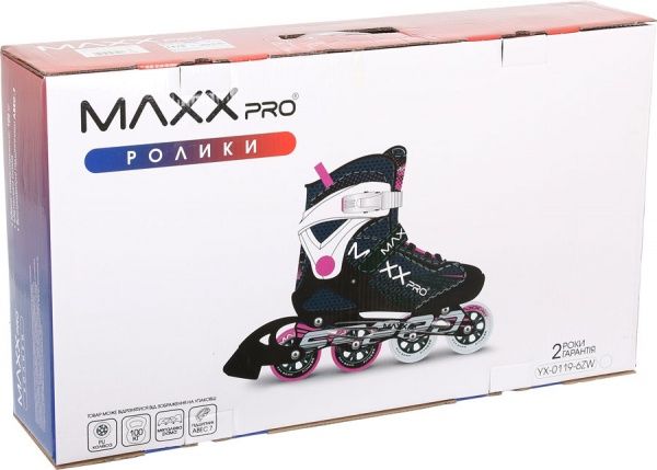 Роликові ковзани MaxxPro YX-0119-6ZM р. 40 синьо-чорний