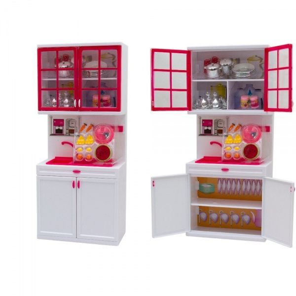 Лялькова кухня Qun Feng Toys 47.5x9.5x35 см Рожева QF26211PW