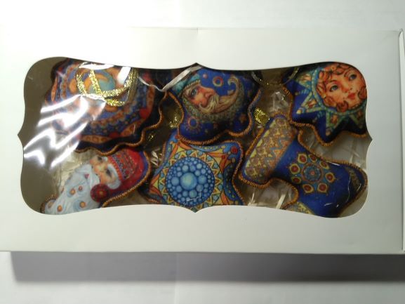 Набір підвісок Місячне сяйво, дзвіночок, ярило, дід Мороз, морська зірочка, чобіток 6 шт. 15 см