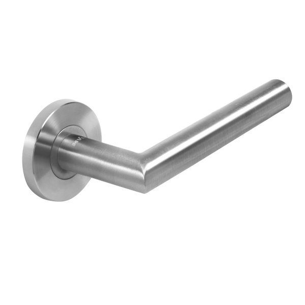 Ручка дверная MVM St-1108 на тонкой розетке SS нержавеющая сталь