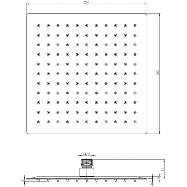 Лійка для душу Mixxen Атлантік куб MXBZ0467-250