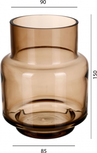 Ваза стеклянная Wrzesniak Glassworks Колба 12х15 см 15-4119 15 см топаз 