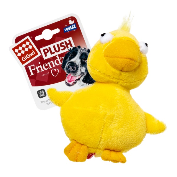 Игрушка для собак GiGwi Утка с пищалкой Plush МТХ 11 см
