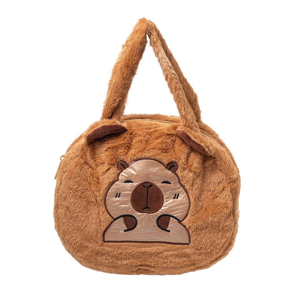 Сумка-мешок ZiBi Capybara 20x16x5 см коричневый