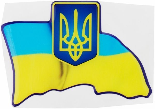 Шильда  флаг Украины с тризубцем