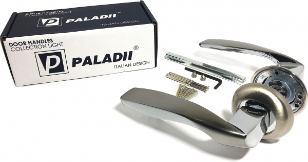 Ручка на розетке Paladii AL Лора SN/CP ПР110 хром/сатин