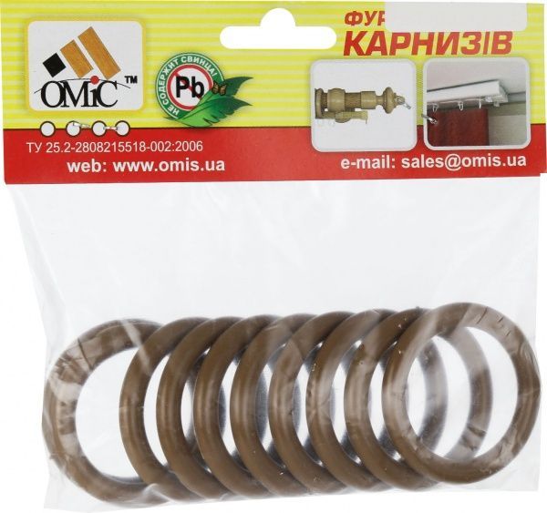 Кольцо 10 шт. ОМиС наборной дуб золотой 