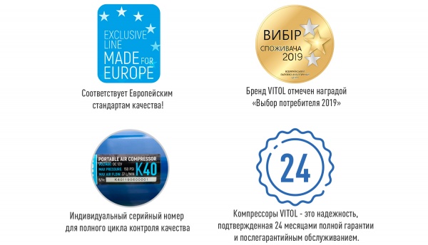 Компресор автомобільний Vitol K-40