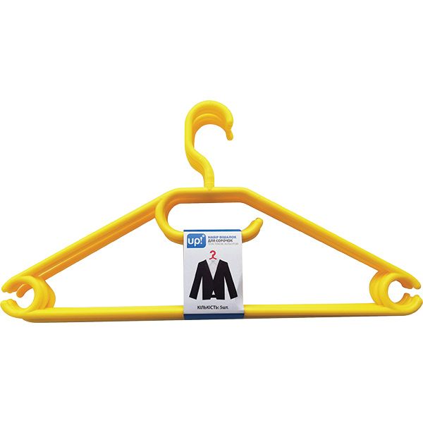 Набор плечиков UP! (Underprice) желтый 55 см 5 шт. 