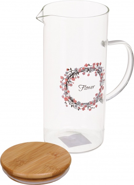 Кувшин с бамбуковой крышкой 1,5 л 9030-2 S&T