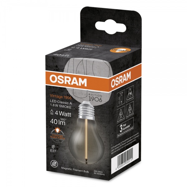 Лампа світлодіодна Ledvance FIL Osram SM Magnet 1,8W A60 4 Вт E27 1800 К 220 В матова 