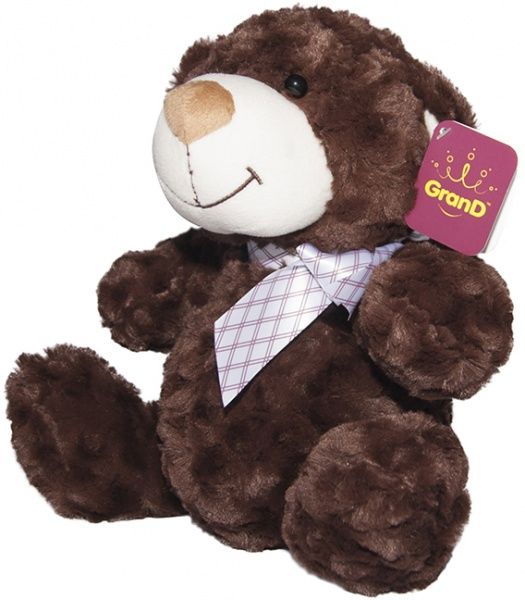 Мягкая игрушка Grand Fantasy Медведь коричневый с бантом 25 см 2502GMB