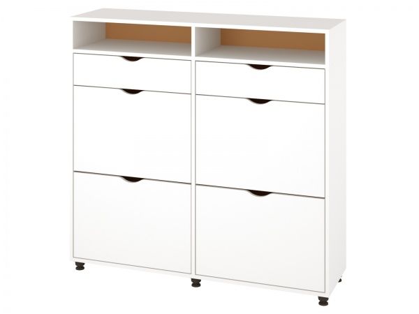 Тумба для обуви Пехотин Т-6 340x340x1135 мм / белый 