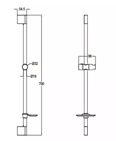 Душова штанга Bravat Eler D141C
