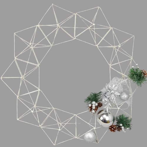 Вінок різдвяний Геометричний D 50 см 50 ламп d500 мм 
