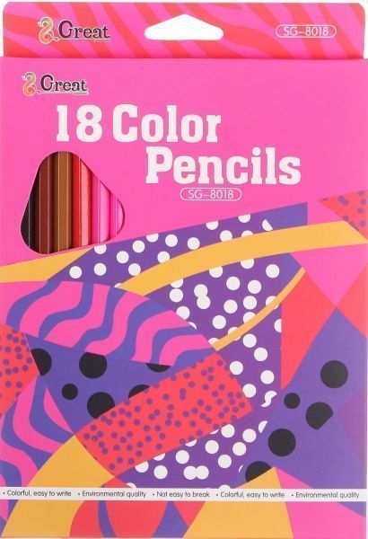 Олівці кольорові Abstraction рожевий 18 шт.