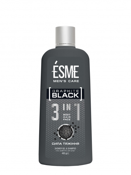 Шампунь-гель для душа ESME Graphite Black 3 в 1 400 мл