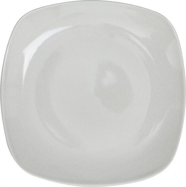 Тарілка обідня Crackle квадратна 27 см platinum grey Farn