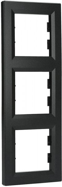 Рамка трехместная Schneider Electric Asfora вертикальная антрацит EPH5810371