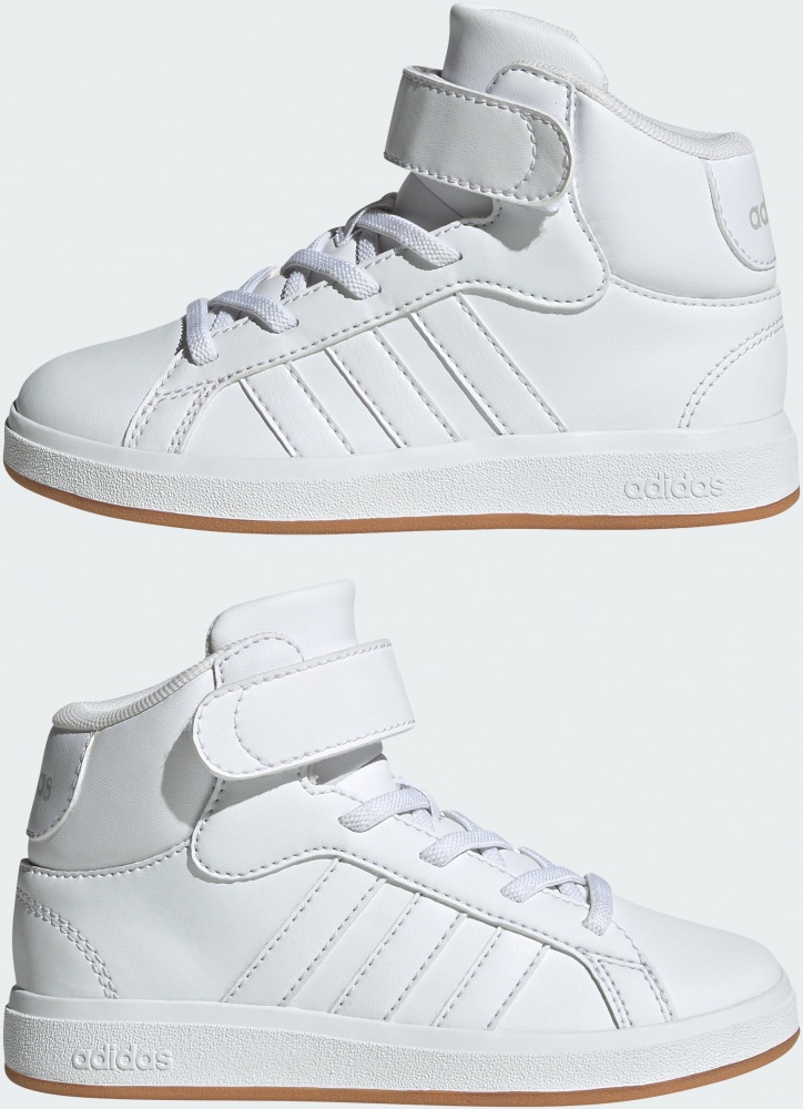 Кроссовки детские демисезонные Adidas GRAND COURT MID K JR0803 р.35,5 белые