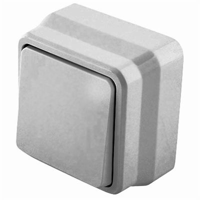 Вимикач одинарний Gunsan Misya срібло