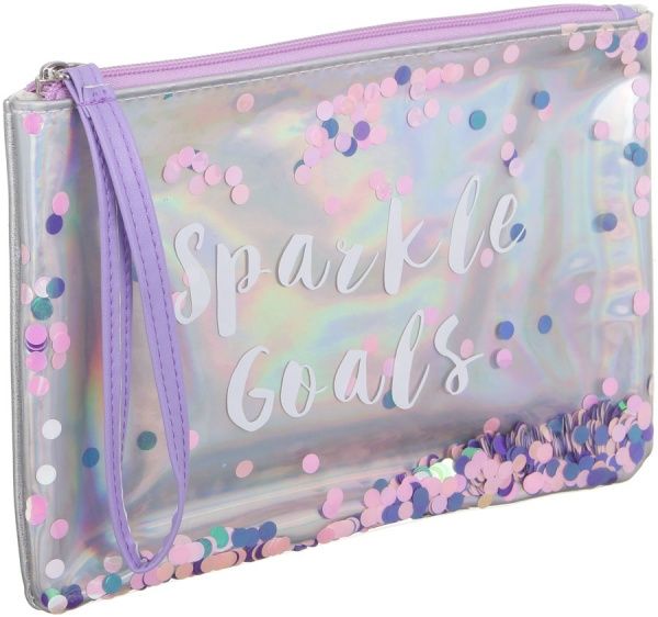 Пенал шкільний Sparkle Goals сріблястий