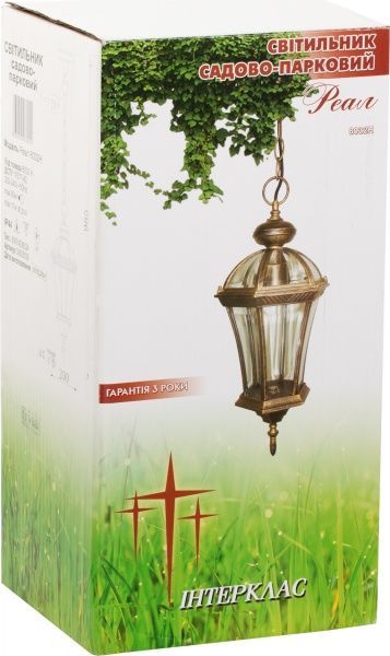 Світильник садовий Інтерклас Реал E27 40 Вт IP44 античне золото 8032 H 