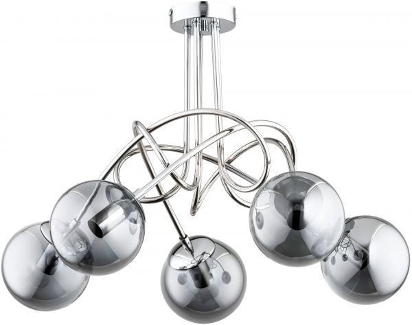Люстра потолочная ALFA Tango Glass 5x40 Вт E14 хром 61095 