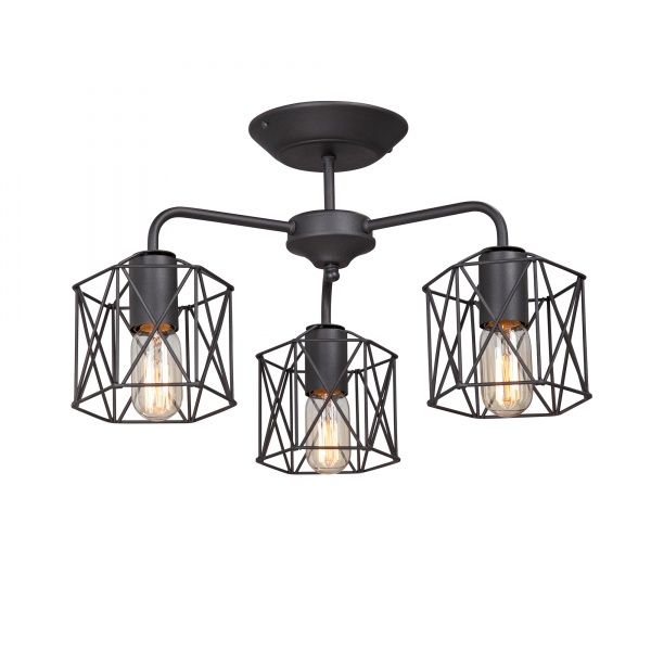 Люстра стельова Vitaluce 3x40 Вт E27 чорний V4382-1/3PL 