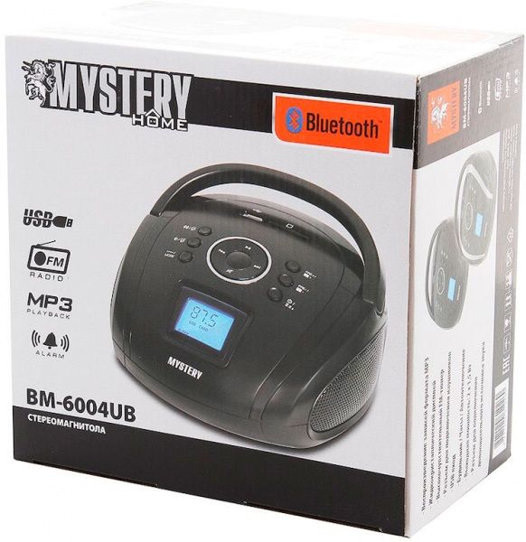 Магнитола Mystery BM-6004UB black/silver