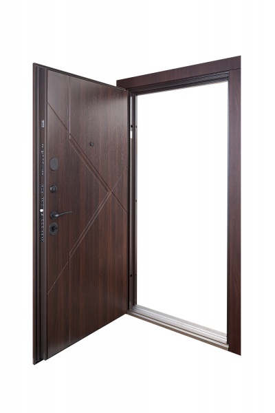 Двері вхідні Abwehr MG3 460 096Л (V) (ТО+ТО) ЧФ горіх темний 2050x960 мм ліві