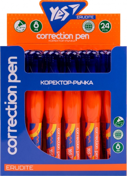 Коректор-ручка YES 8 мл Erudite