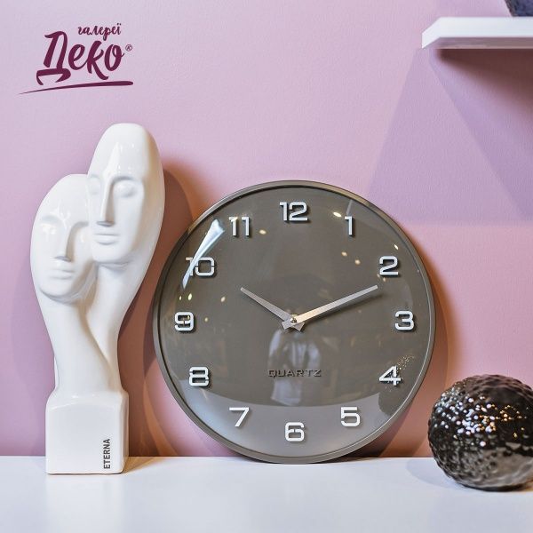 Часы настенные Moon 30,5 см графит