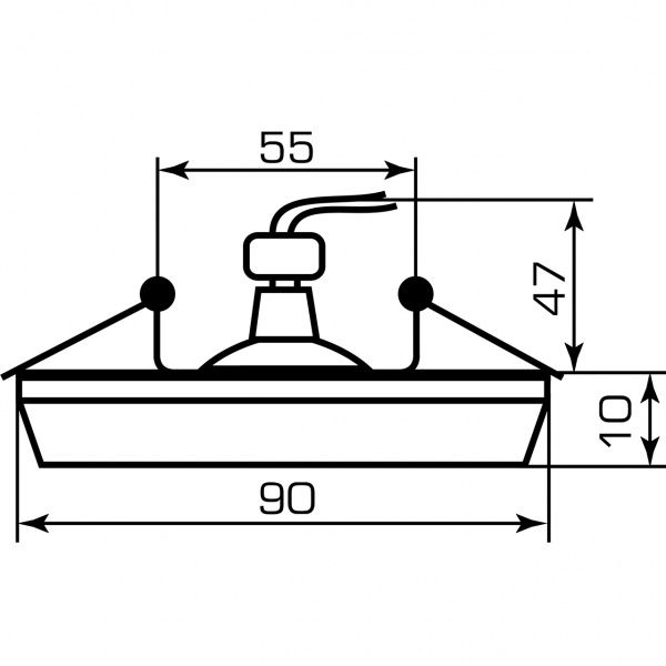 Светильник точечный Hopfen с подсветкой MR16 3 Вт GU5.3 4500 К зеркальное стекло CR 114 LED 3W 
