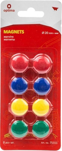 Набор магнитов 8 шт. 20 мм Optima