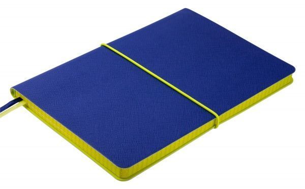 Блокнот Unique А5 96 арк. клітинка синій/жовтий штучна шкіра BM.295107-02 Buromax